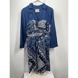 ANTHROPOLOGIE HOLDING HORSES WOMENS SIZE 10 FIT & FLARE  RUCHED CHEST DRESS